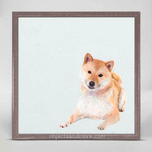 Best Friend - Shiba Mini Framed Canvas by CATHY WALTERS